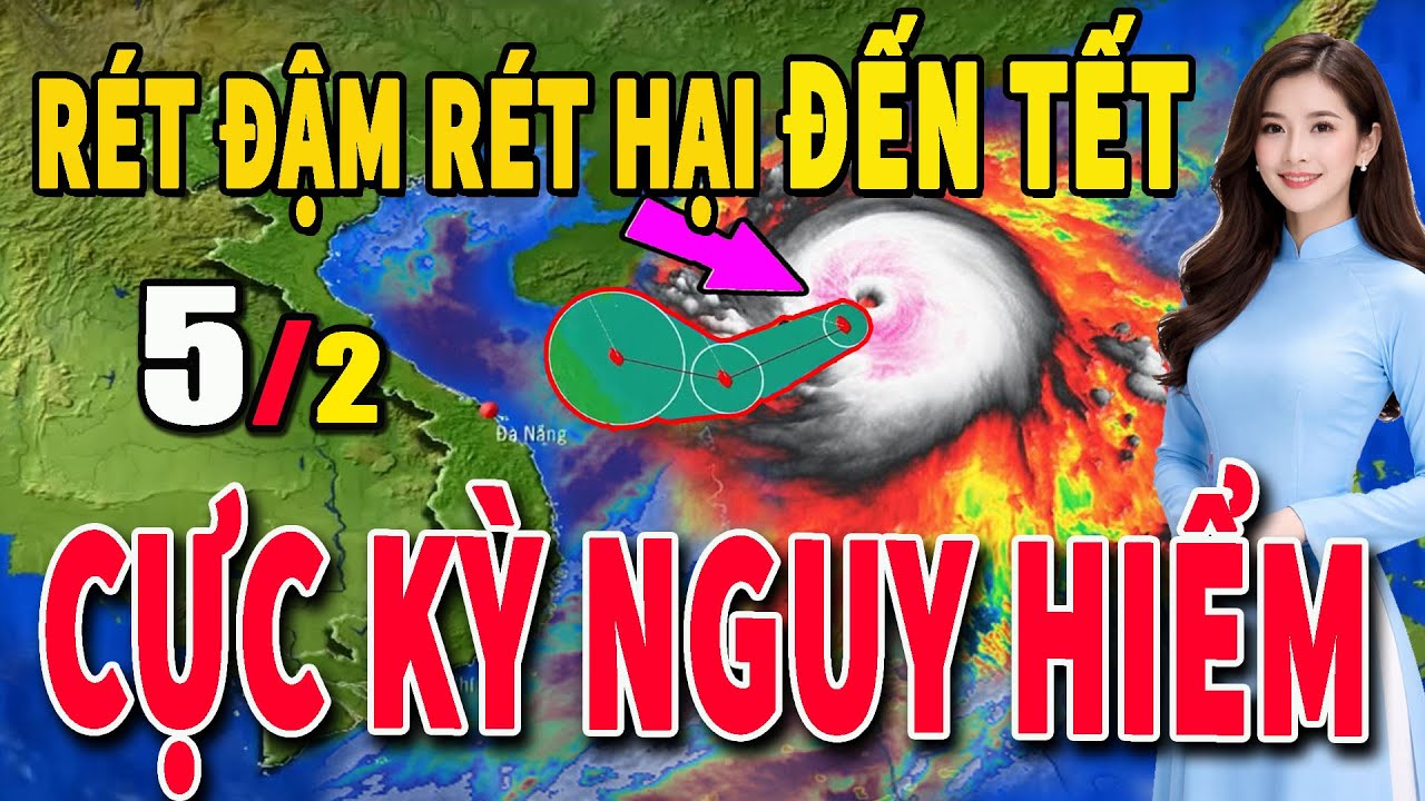 Tin bão Mới Nhất | Dự báo thời tiết hôm nay ngày mai 5/2 | dự báo thời tiết 3 ngày tới #thoitiet