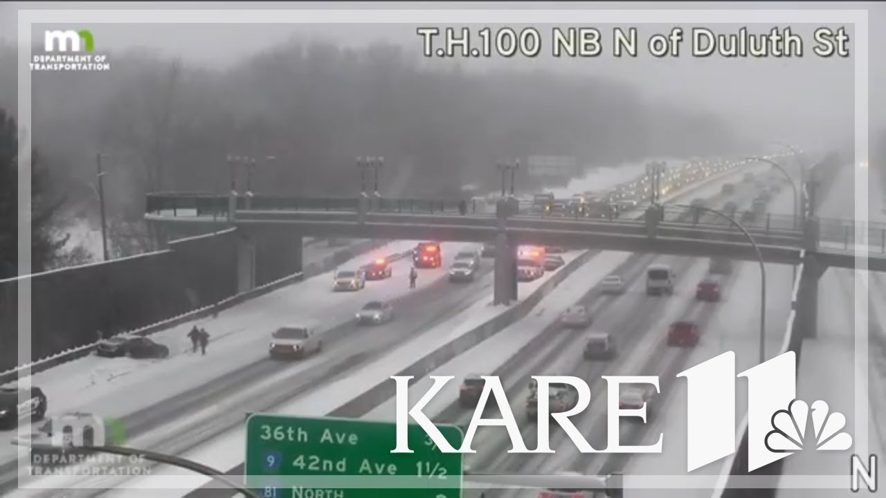 Messy storm causes trouble on Minnesota roads