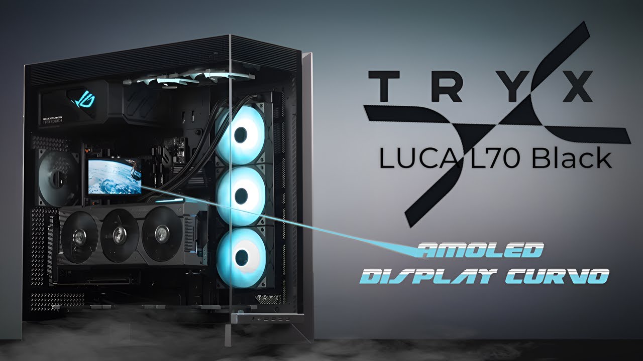 DISPLAY CURVO CON EFFETTO ANAMORFO 3D ~ TRYX Panorama 360 & Luca L70 ~  PC Build ~ AMD 7-7800X3D