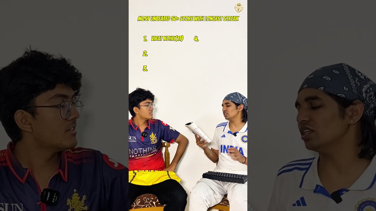 Most unbeaten 50+ scores with the longest streak #cricketshorts #cricket #cricketquiz #score #streak