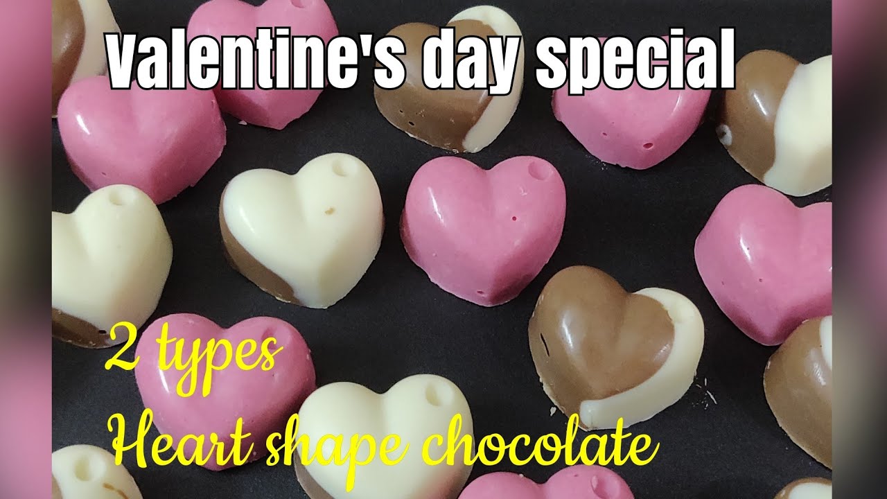 2 types Heart Shape Chocolate Recipe. 3 Ingredient chocolate recipe