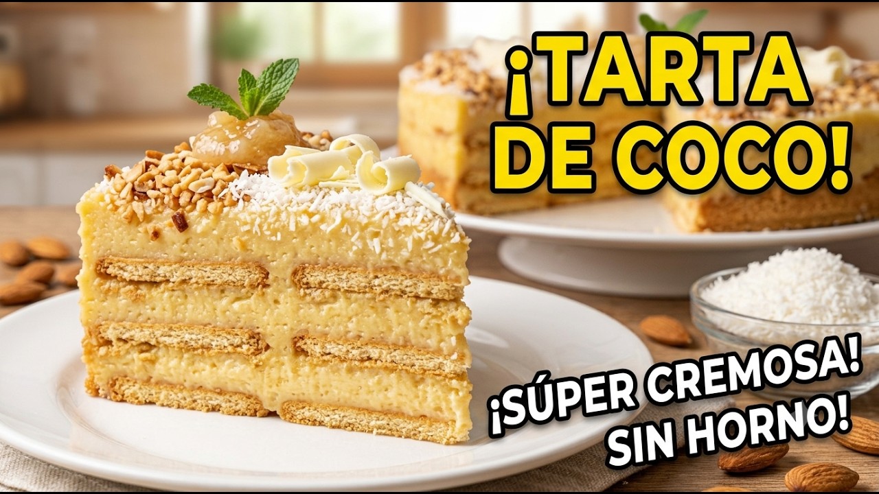 TARTA DE COCO 🥥🍰 , Torta de Coco Casera
