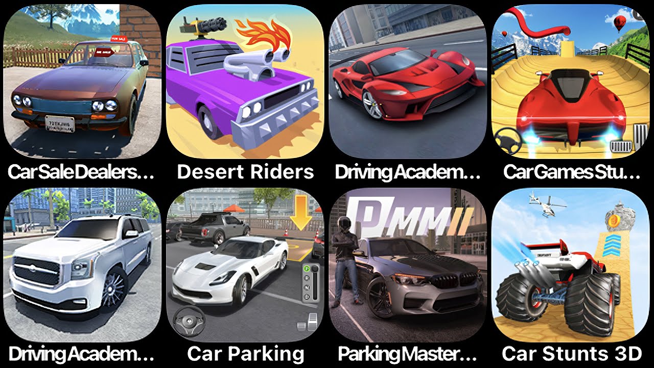 Car For Sale Simulator, Desert Riders, Driving Academy, Car Games Stunts, Driving Academy