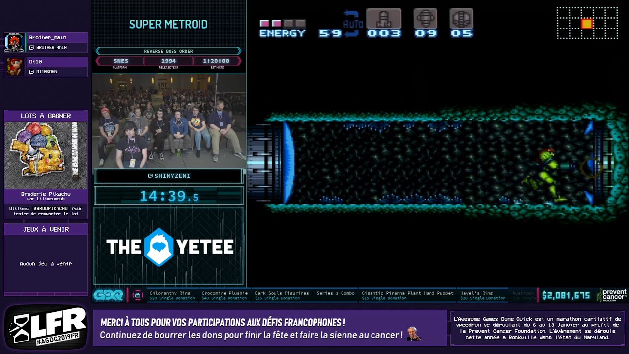 Super Metroid en 1:06:02 (Reverse Boss Order) [AGDQ2019]