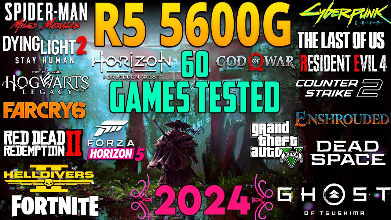 Ryzen 5 5600G Vega 7 (No GPU) : Testing 60 Games in 2024