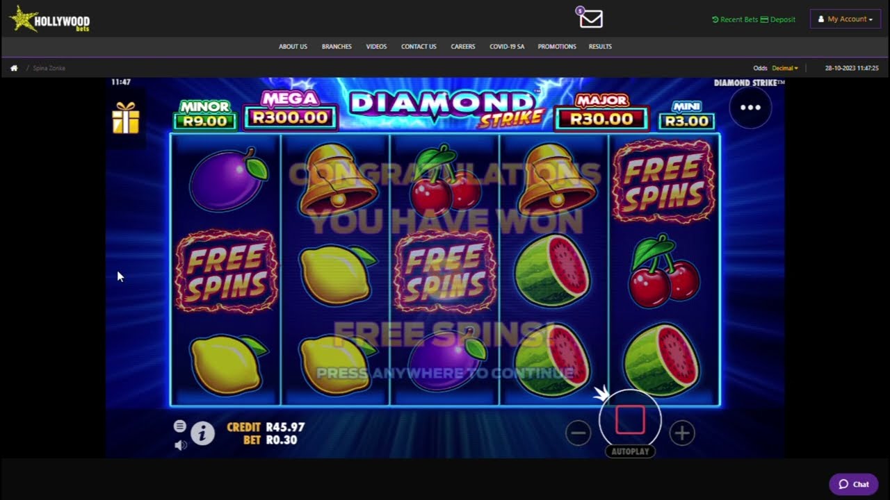 Diamond Strike | Hollywoodbets | (Min bet -  Max Win)