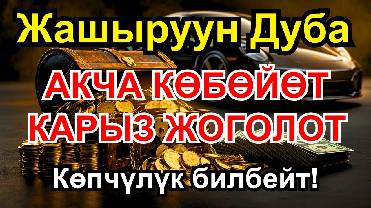 Миллионерлер колдонгон купуя байлык дубасы: акча агымы ачылсын! | 2