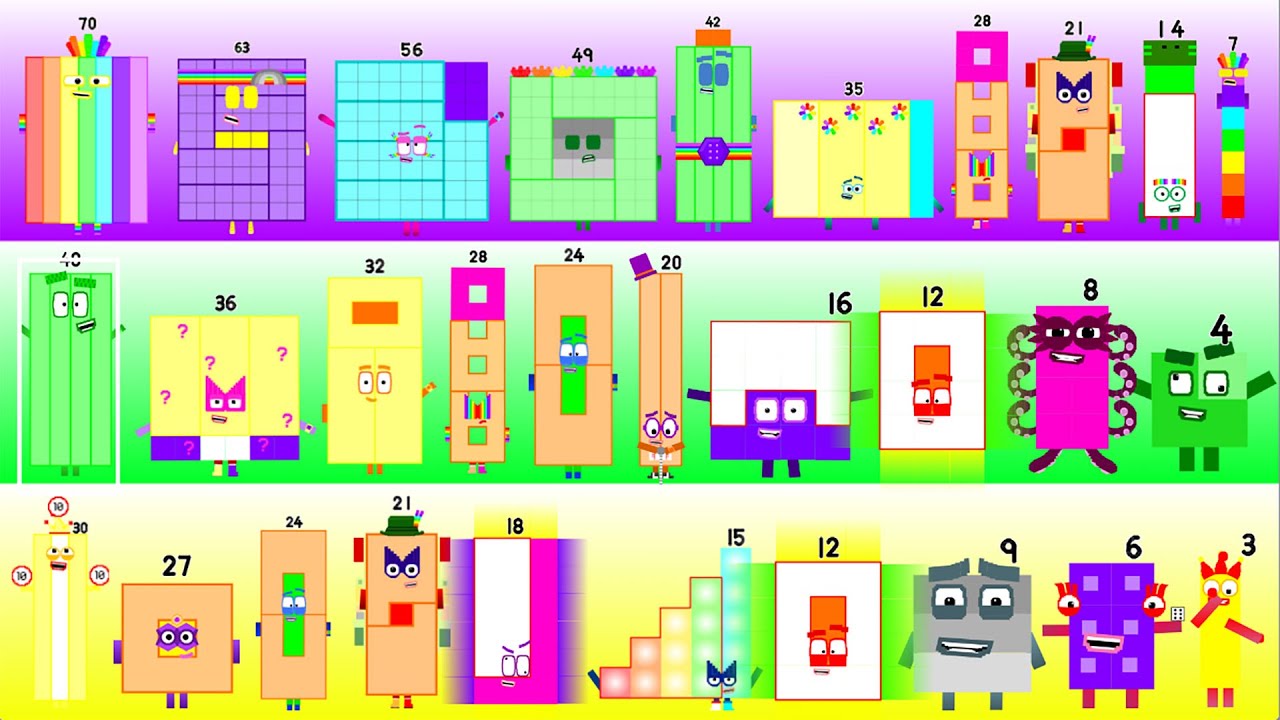 Jolly Numberblocks Band Retro 7's - 4's = 3's (Band Version)