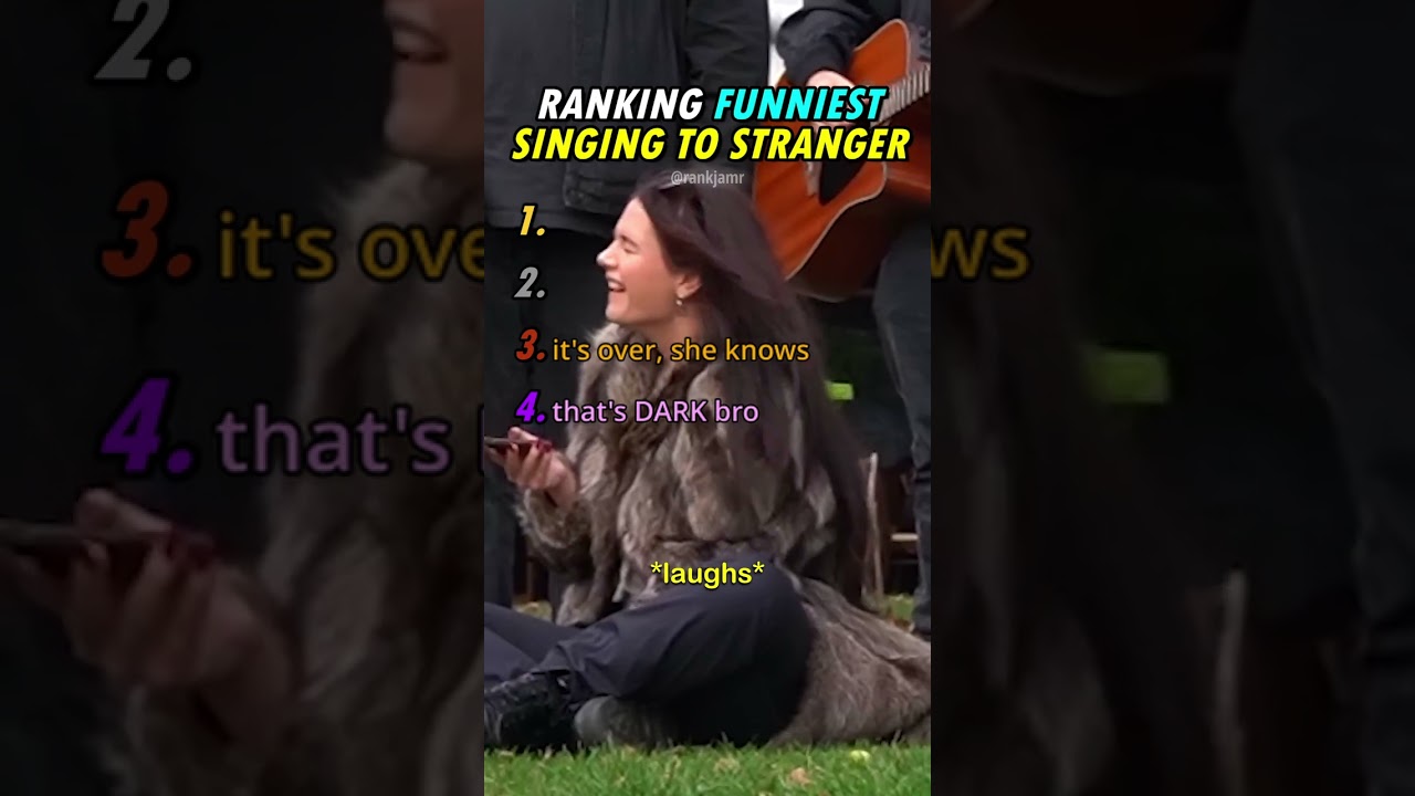 Ranking The Funniest Singing To Strangers😂😂#shorts