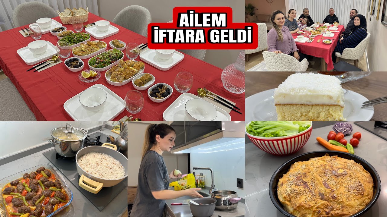 BİRLİKTE İFTAR HAZIRLIĞI YAPALIM✅TEPSİ BÖREĞİ💯GELİN PASTASI HARİKAYDI😍BİRLİKTE SOFRA KURDUK😇VLOG 