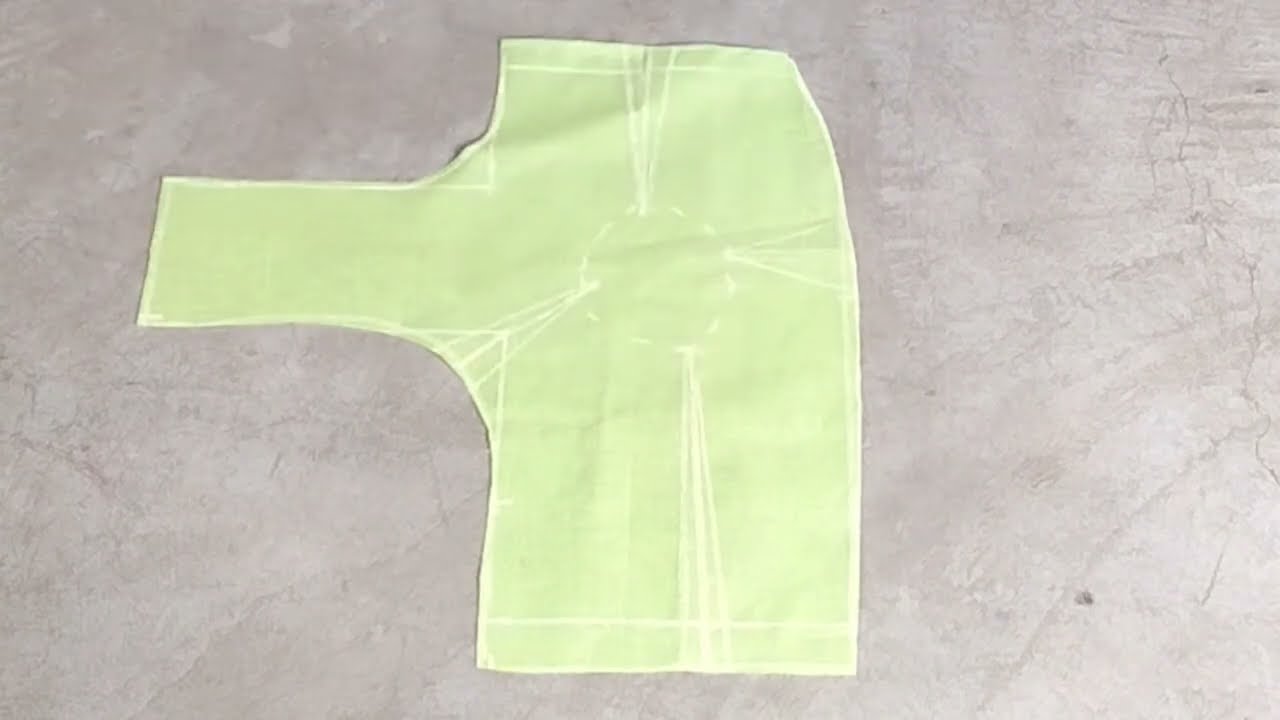 4 tucks blouse cutting//blouse design//36 size belt blouse cutting ✂️