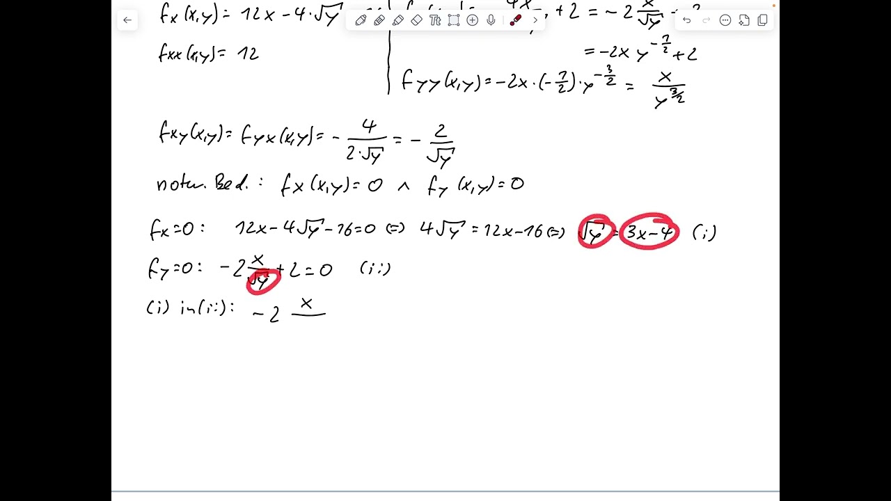 A5 &ndash; Extremwerte Funktionen mit zwei Variablen (Klausur WiSe 2025/26)