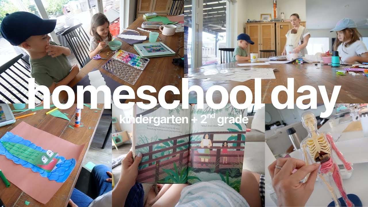 HOMESCHOOL DAY IN THE LIFE VLOG *SUMMER EDITION* | kindergarten + second grade