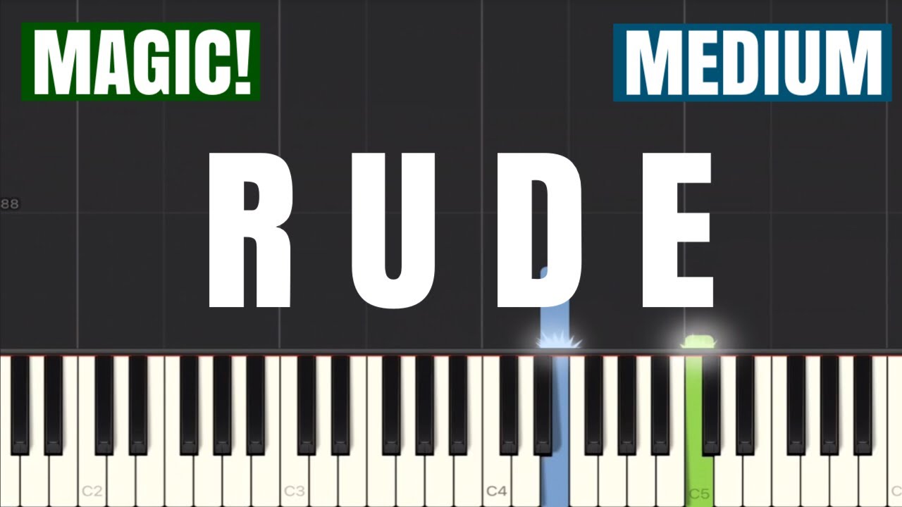 MAGIC! - Rude Piano Tutorial | Medium