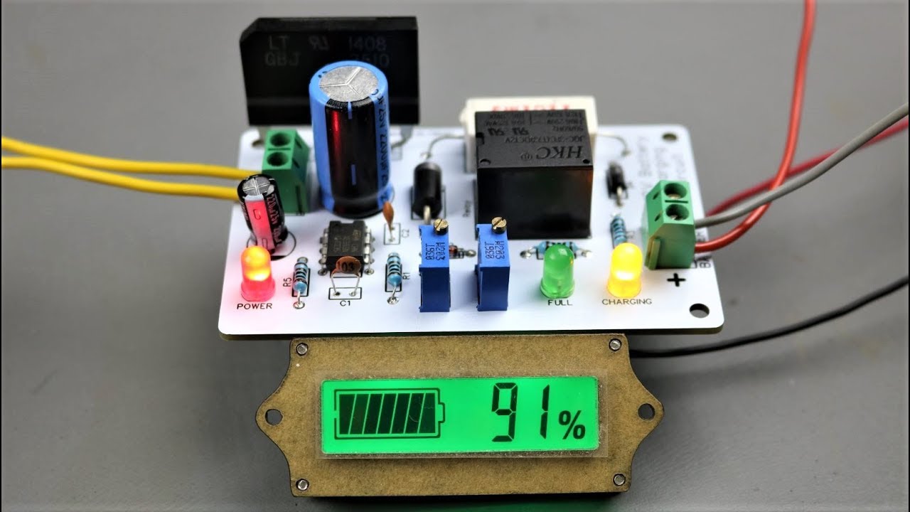 How to make 12V Automatic Battery Charger using 555  IC