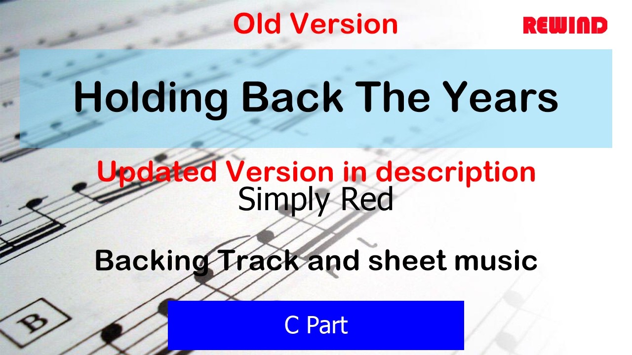Holding Back The Years (Simply Red)  Flute Violin Backing Track and Sheet Music