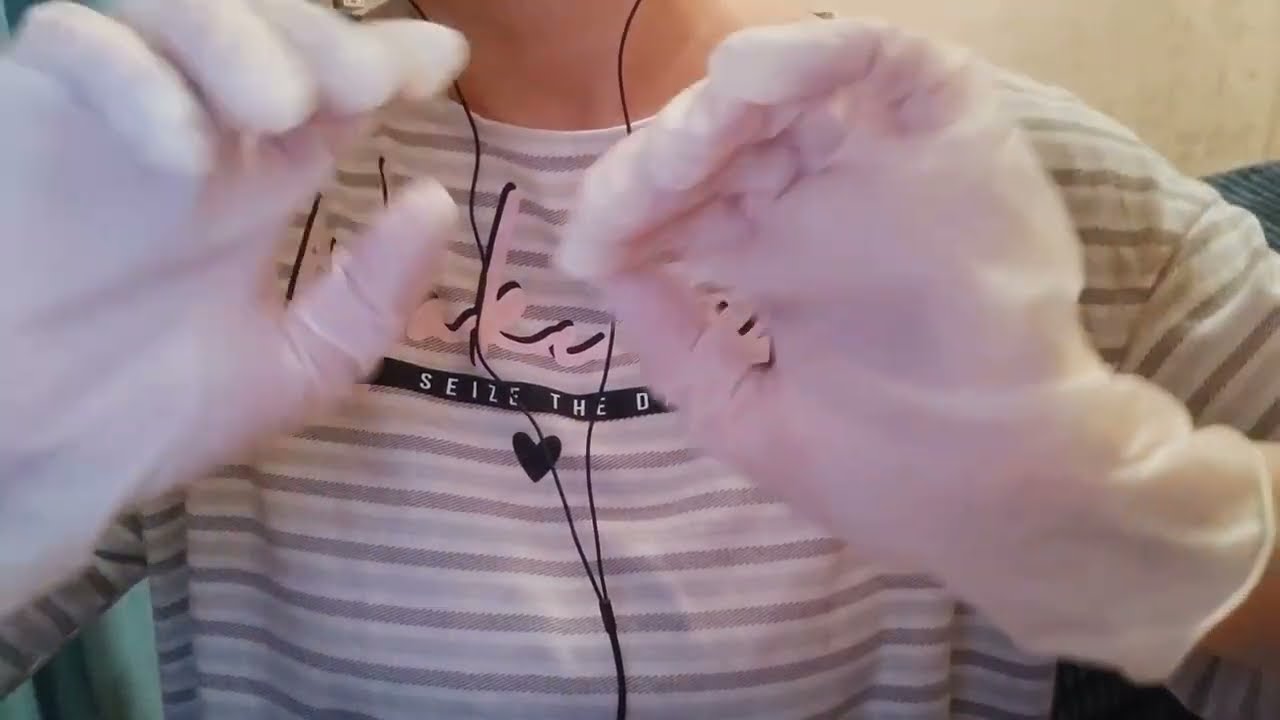 АСМР 🌸 расслабляющий массаж спины 🌸 сухой, с кремом и в перчатках 🌸