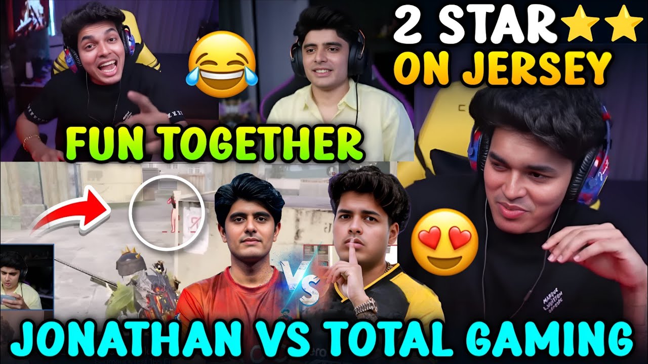 JONATHAN VS TOTAL GAMING 😳 FULL FUNNY MOMENT 😂 2 STAR ⭐ ON JONATHAN NEW JERSEY 🤔🖤