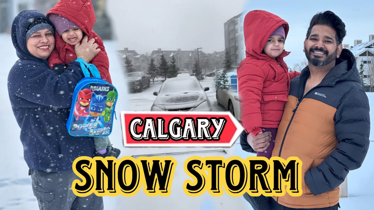 Snow Storm(ਬਰਫੀਲਾ ਤੂਫਾਨ) in Calgary 17 December 2025￼