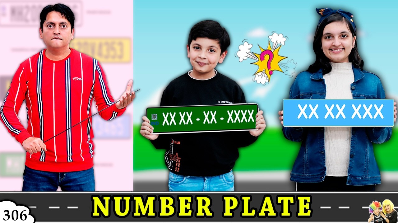 NUMBER PLATE | Ep 306 | Master Ji Ki Class | Family Challenge | GK Aayu and Pihu Show