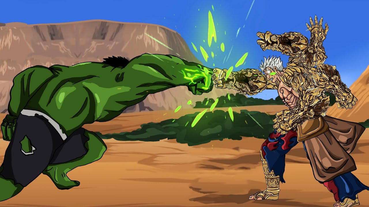 Hulk Vs Asura's Wrath. Animation. Drawing Cartoon 2.