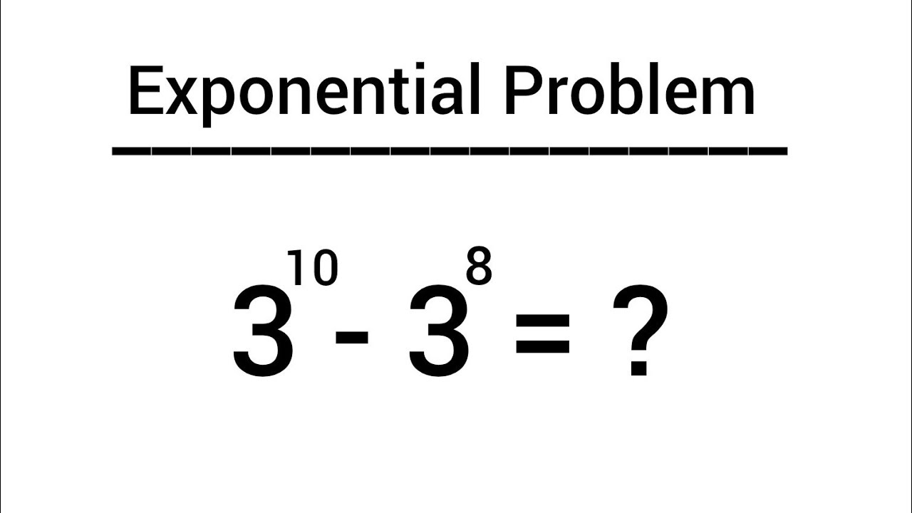 Nice Exponential Maths Problem | Exponent | Maths Olympiad