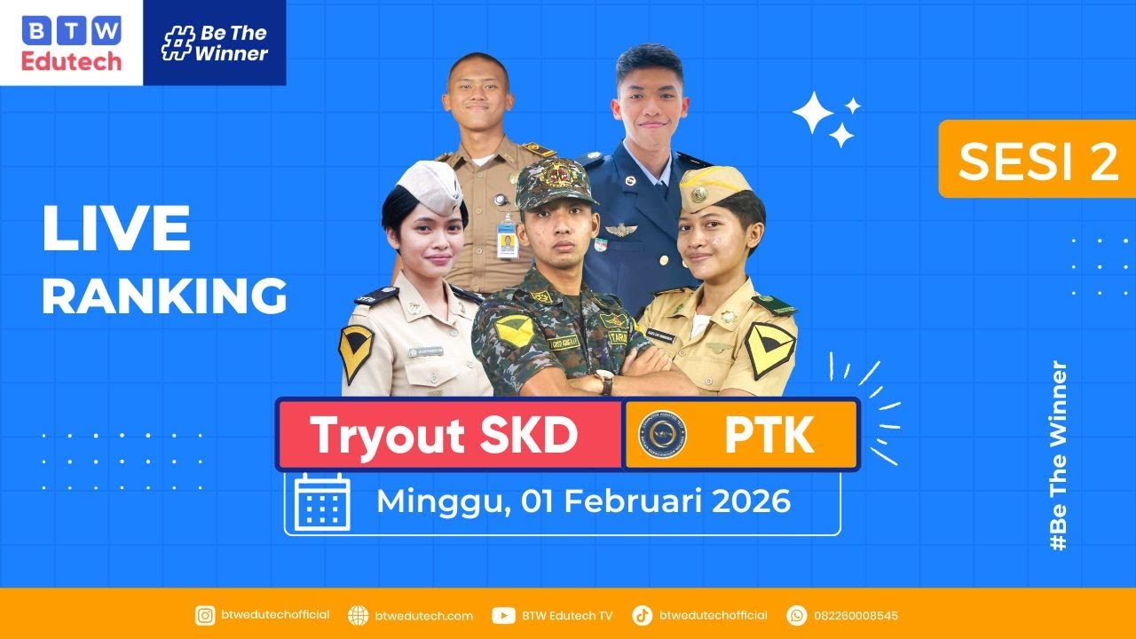 LIVE RANKING TRYOUT CAT-SKD (PTK) - SESI 2