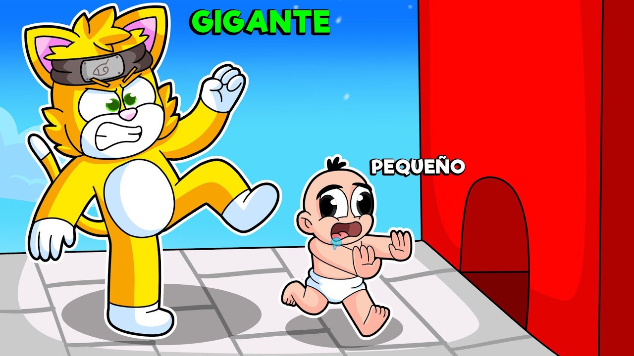 GIGANTE vs PEQUEÑO en ROBLOX 🤯 | Cambia Tu Tamaño Para Pasar | 2 Noobs son GIGANTE Y PEQUEÑOS