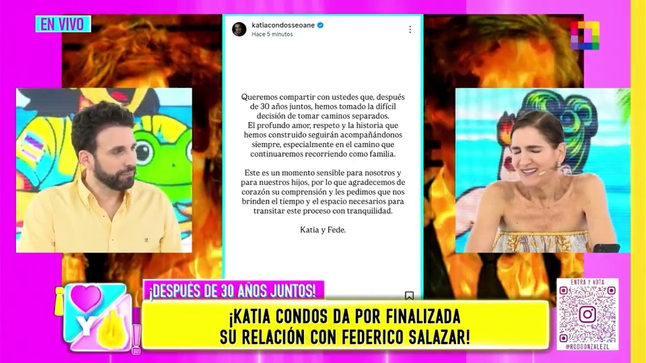 Amor y Fuego - MAR 11 - KATIA CONDOS DA POR FINALIZADA SU RELACIÓN CON FEDERICO SALAZAR | Willax