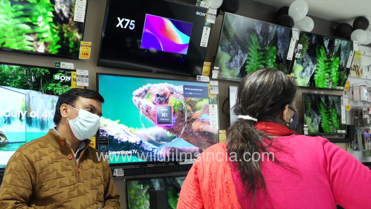 Sony television showroom in Connaught Place - AVIT Digital, with multiple screens and high footfalls