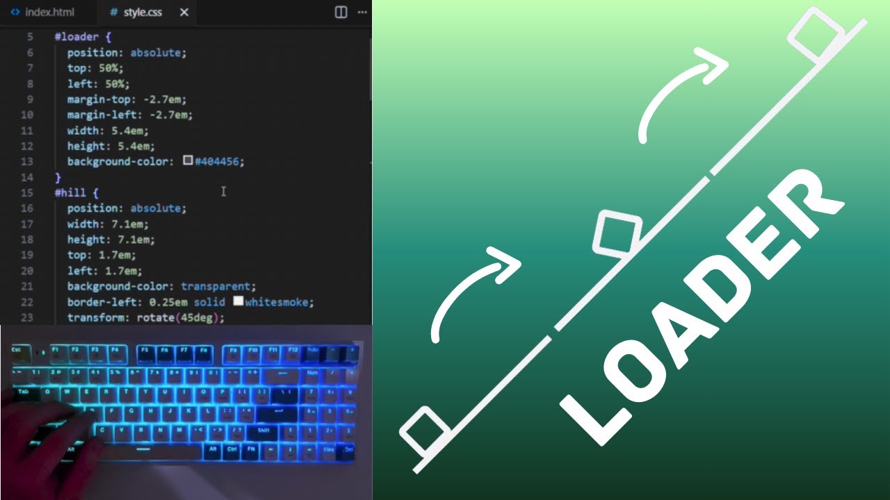 ASMR Programming – Minimal CSS Loader Animation | No Talking | Relaxing Coding Sounds