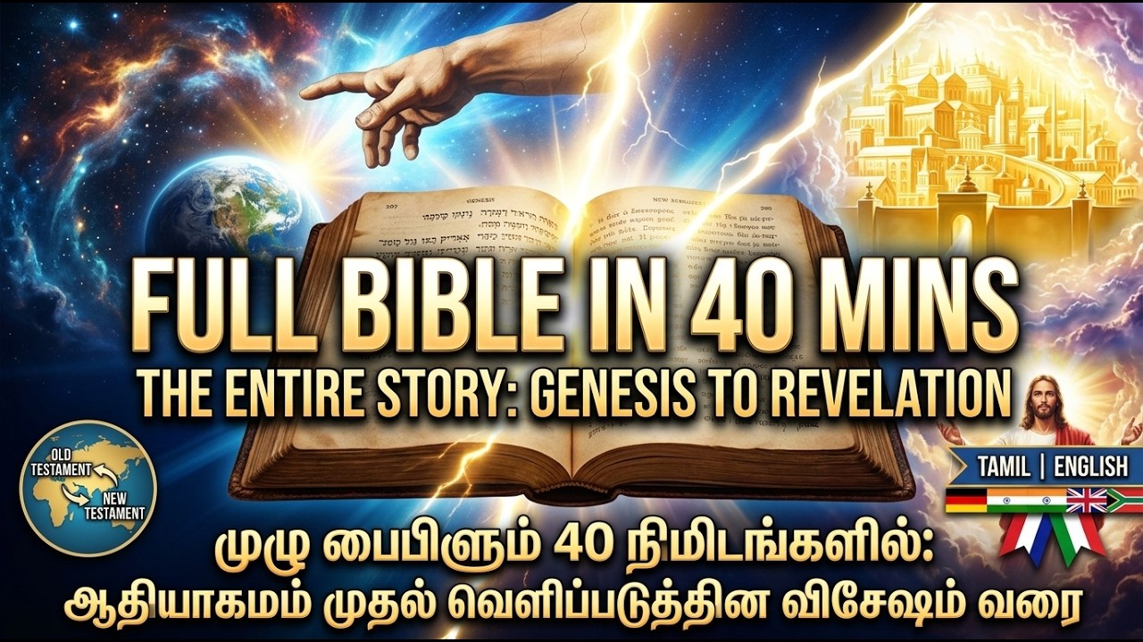 வேதாகமத்தின் முழு வரலாறு: ஆதியாகமம் முதல் வெளிப்படுத்தின விசேஷம் வரை,     Bible Story in 40 minutes.