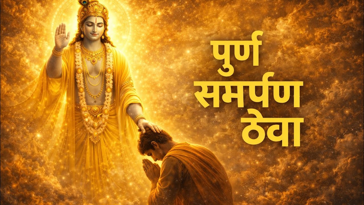 पूर्ण समर्पण कसे करावे? | श्रीकृष्णाचा अंतिम उपदेश | गीता अध्याय 18 श्लोक 66 | Bhagavad Gita Marathi