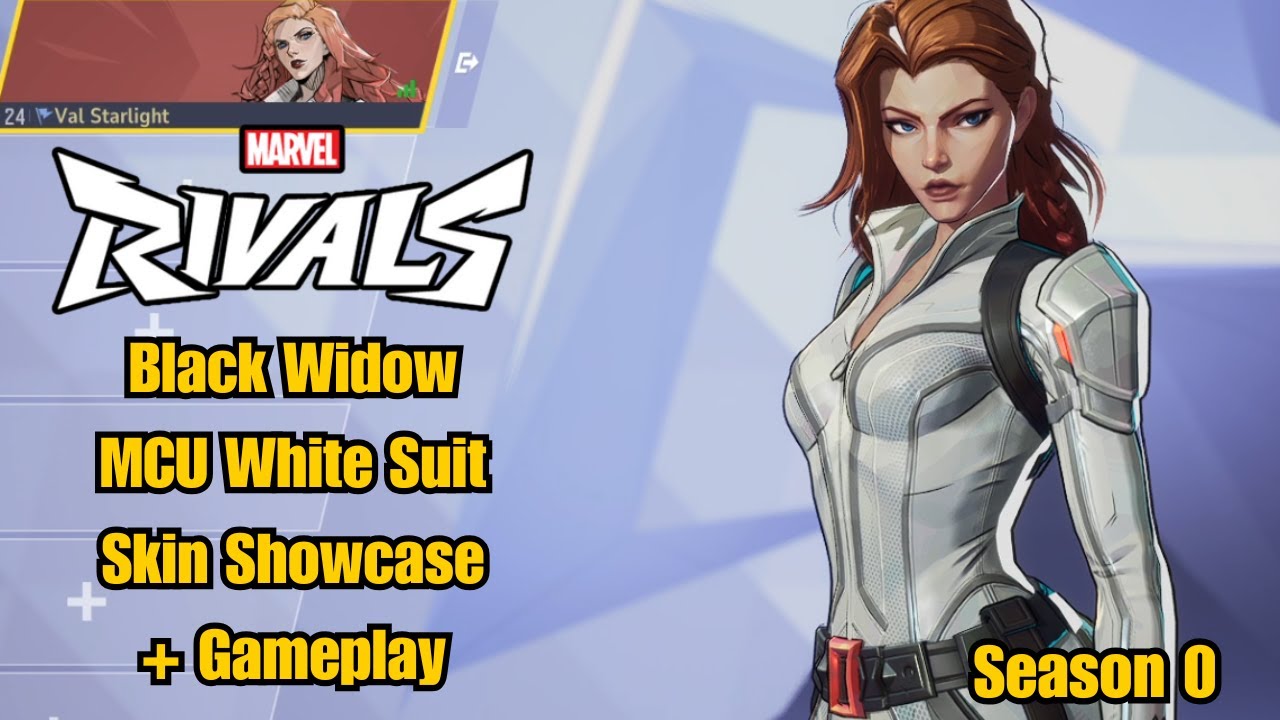 Black Widow | MCU White Suit Skin Showcase | Marvel Rivals Gameplay | Season 0