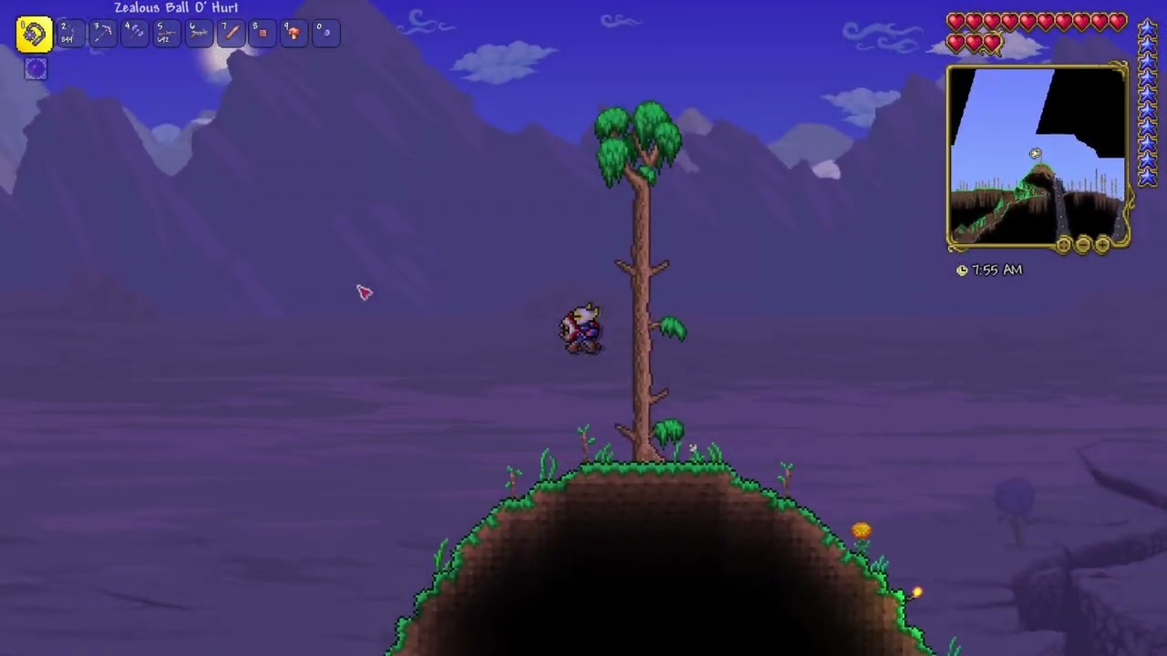 Collecting ores and building pylons in Terraria Mastermode - 18