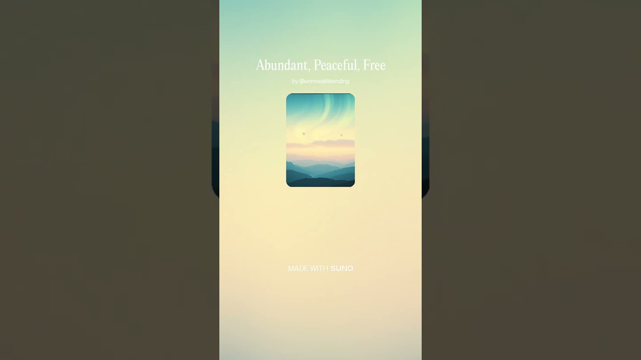 Abundant, Peaceful, Free 2 - Instrumental #AI​ #Song​ by #Suno​ #music​ #newmusic​