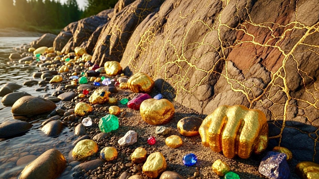 Wow gold mining A man digging and found a lot of gold