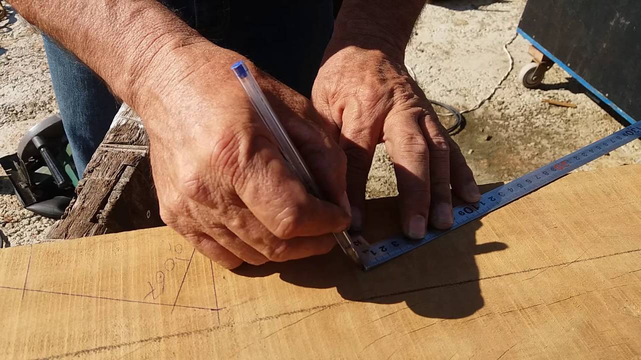 como riscar o corte da terça no espigão