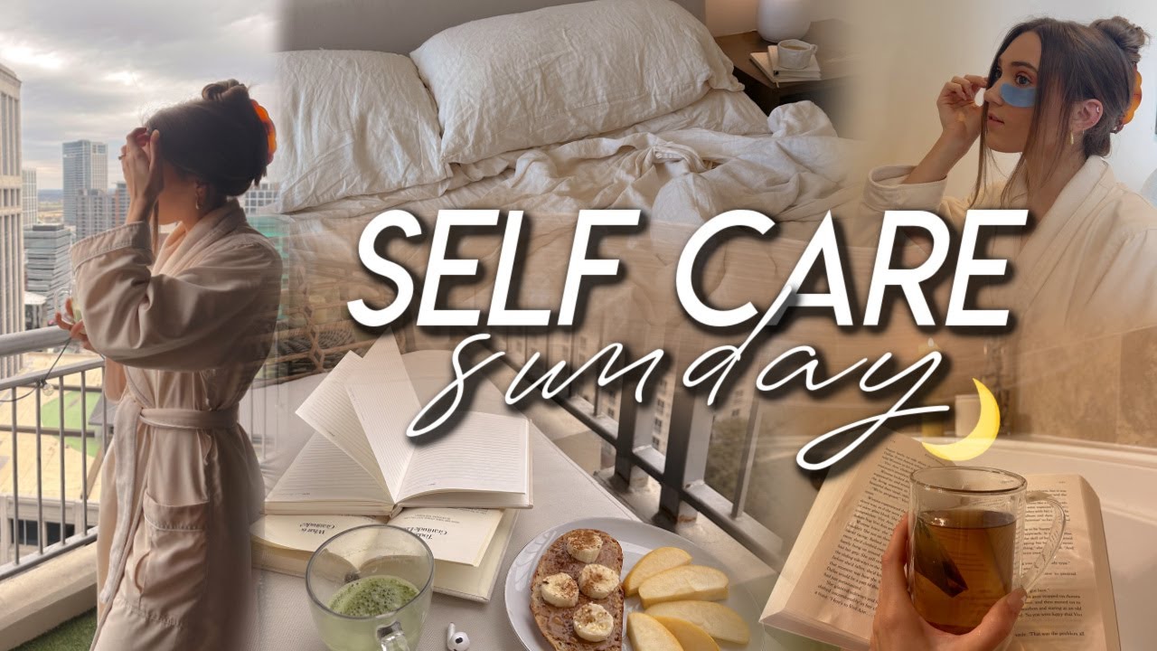 SELF CARE SUNDAY ROUTINE | journaling, grocery shop, meal prep, de-stressing, & prep for the week!