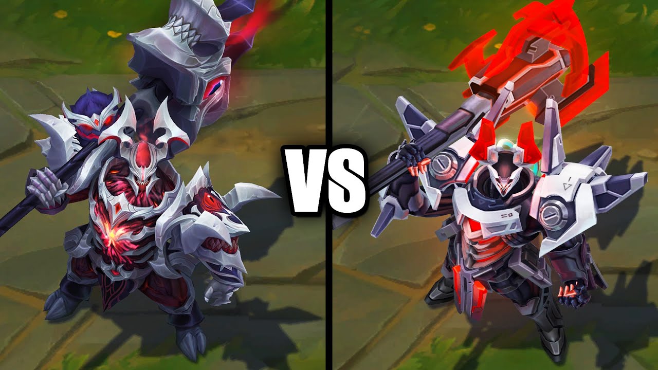 Old God Mordekaiser vs PROJECT Mordekaiser Skins Comparison (League of Legends)