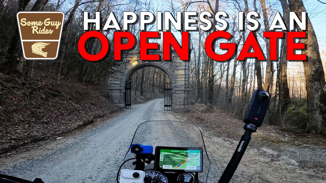 Happiness is an Open Gate on a Royal Enfield Himalayan