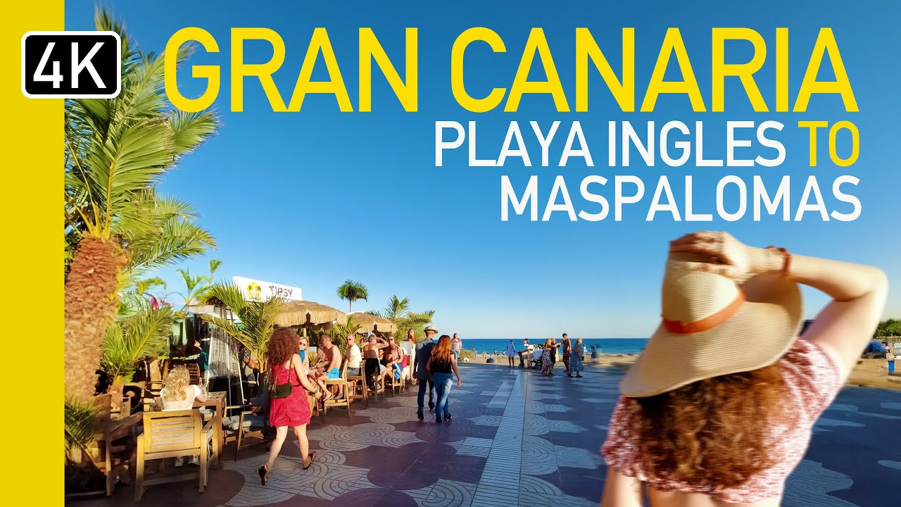 Playa del Inglés To Maspalomas, Gran Canaria | What's it like in 2024? 4K Walk (subtitles)
