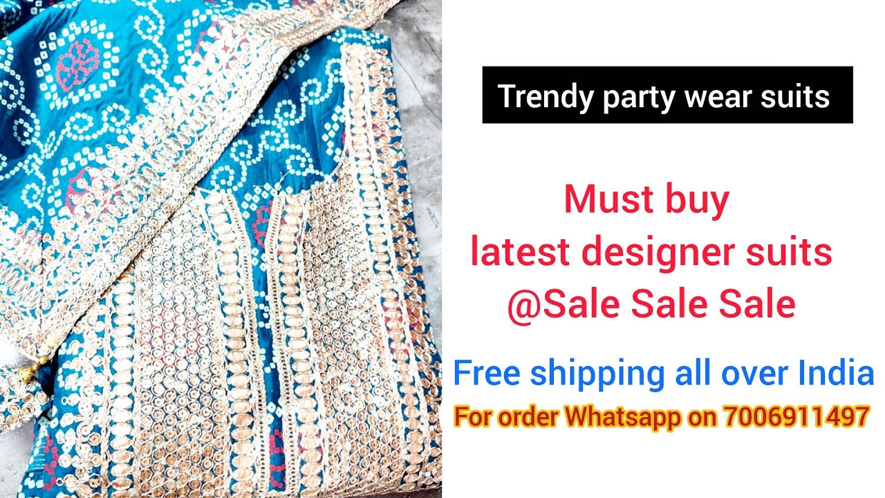 Party wear trendy suits | designer suits | fancy suits | Up to 50% Off | Order No. 7006911497