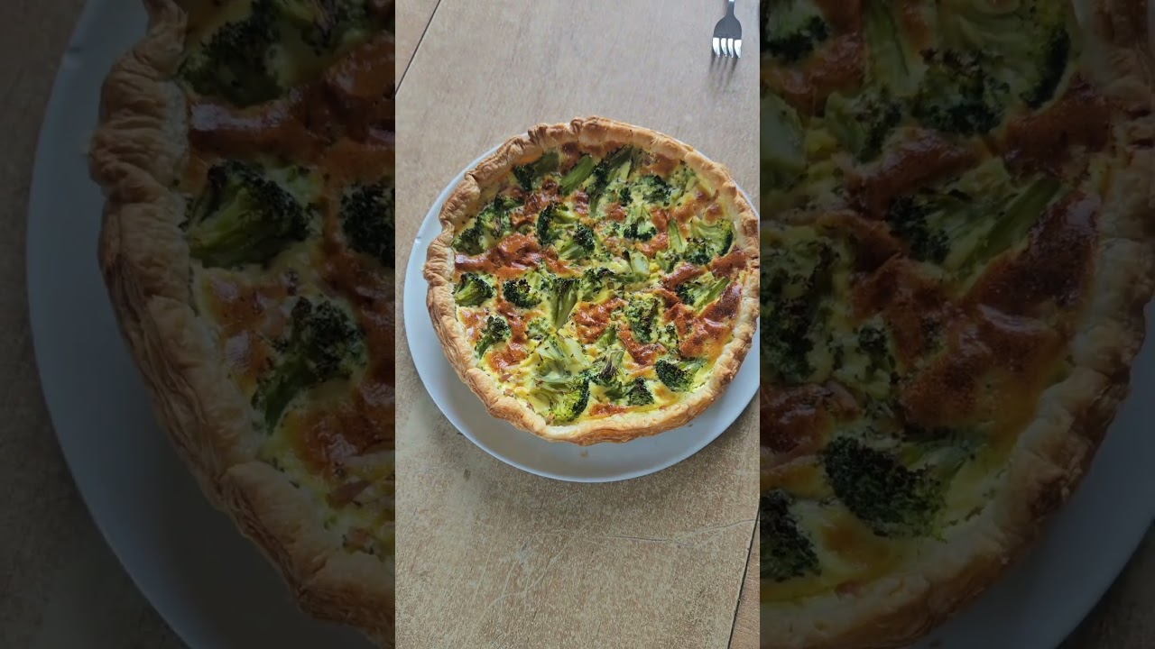 quiche  au poulet et brocolis 