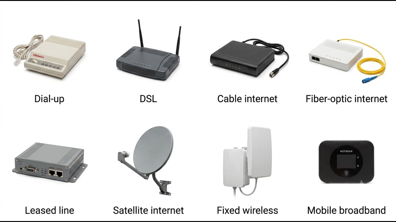 Every Type of Internet Connection Explained in 4 minutes