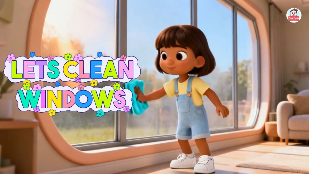 Window Cleaning Song | Fun | Learn | Poem | Rhyme | Kids Song | Easy