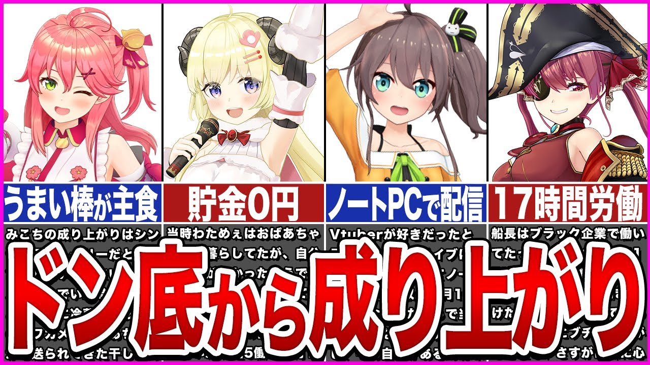 【ホロライブ】あり得ないほど苦労してきたホロメン【ゆっくり解説】