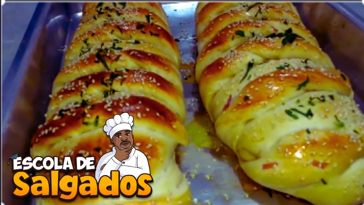PÃO RECHEADO COM QUEIJO E PRESUNTO fofinho
