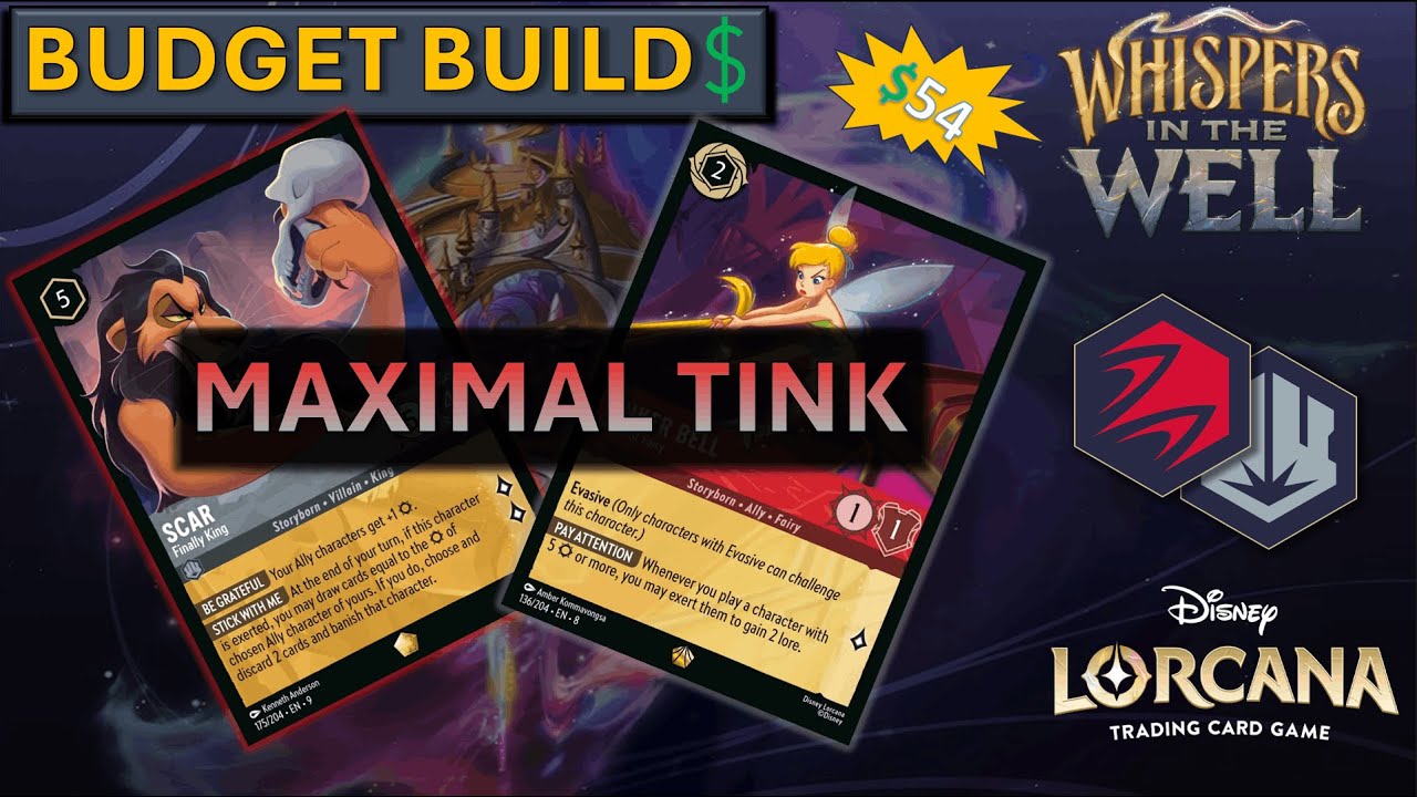 Disney Lorcana Budget Builds: Ruby Steel Maximal Tink