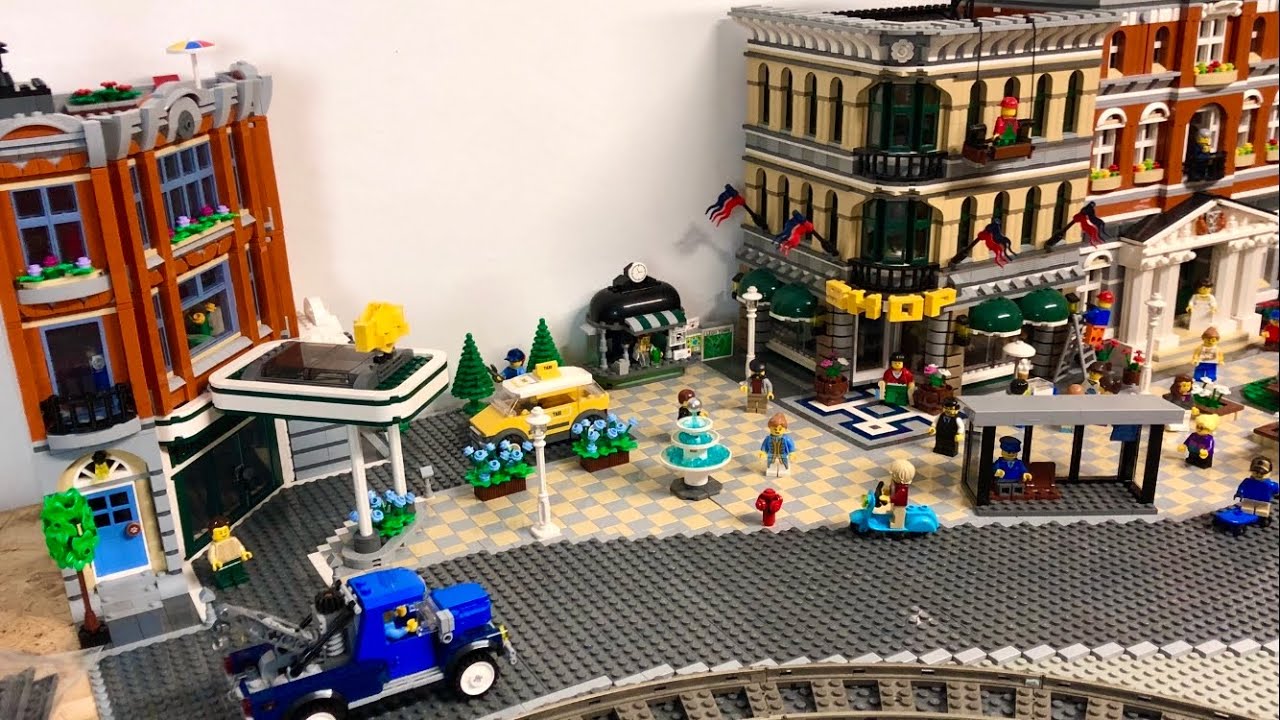 Bau einer Lego Stadt Teil 45. - Springbrunnen und viele Details